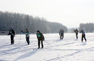 Островецкие спортсмены на "Белорусской лыжне-2013"