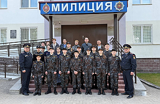 В Островецком РОВД прошёл открытый урок для воспитанников ВПК «Прорыв»