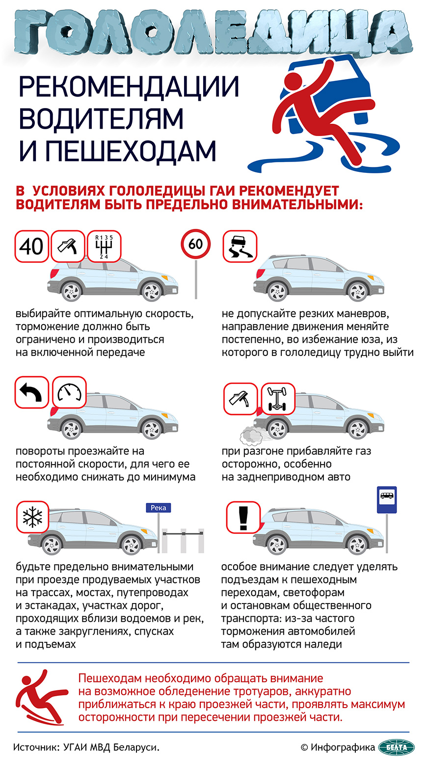 Гололедица и налипание мокрого снега. Спасатели предупреждают о рисках