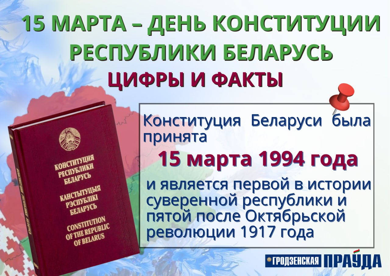 15 марта - День Конституции РБ. Цифры и факты